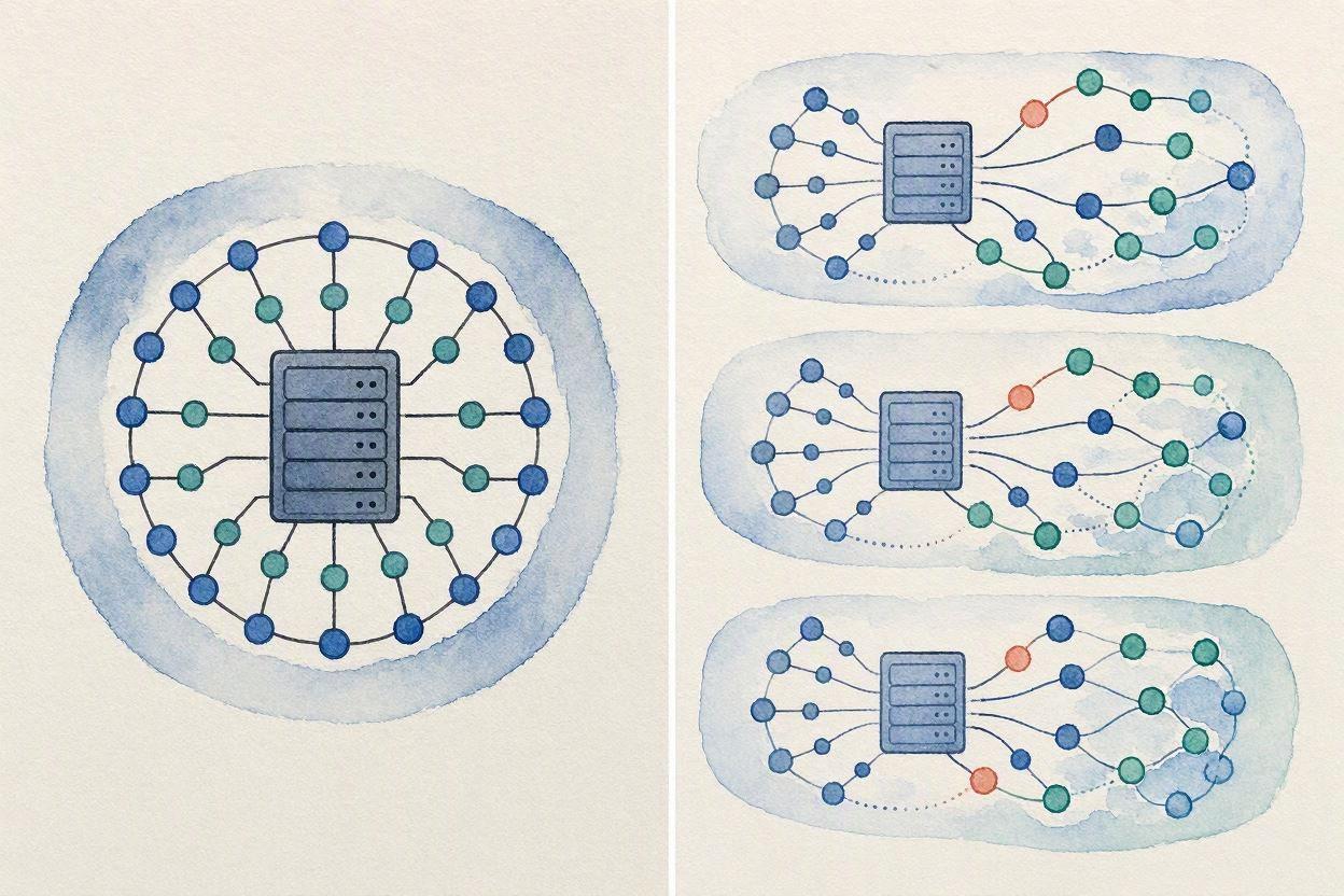 One-time API scan snapshot compared with continuous coverage over time